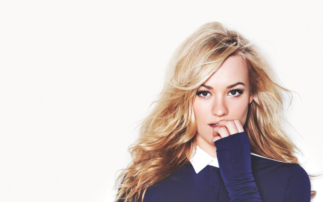 Woman blonde hair posing hand free wallpaper - medium preview image