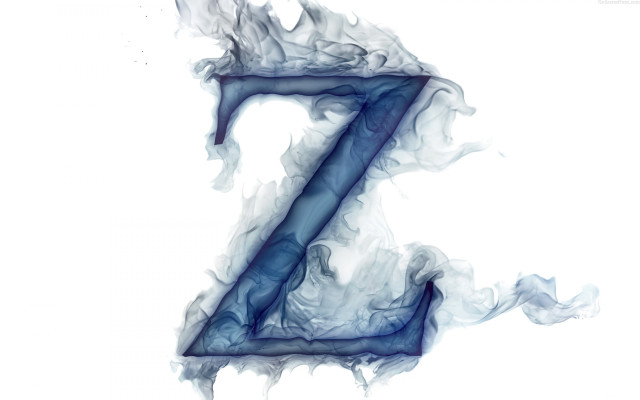 Smoke letter blue z white free wallpaper - medium preview image