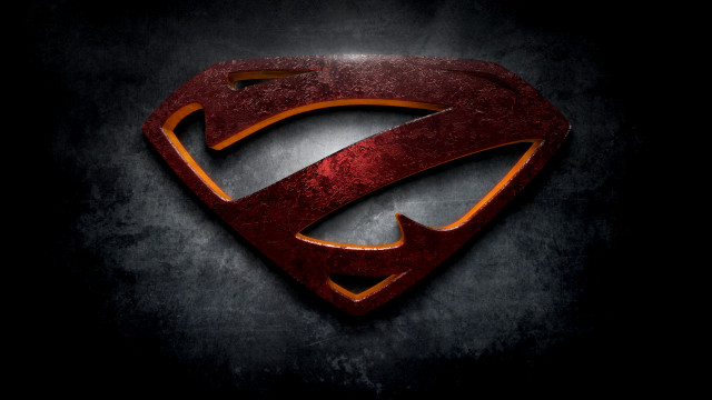 Red superman logo black background free wallpaper - medium preview image