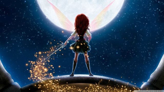 Fairy holding wand full moon free wallpaper - medium preview image