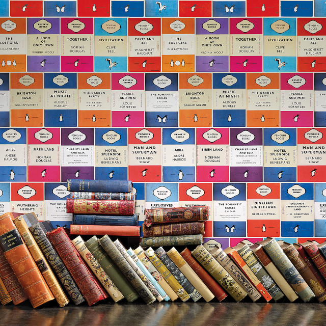 Stack of books wooden table free wallpaper - medium preview image