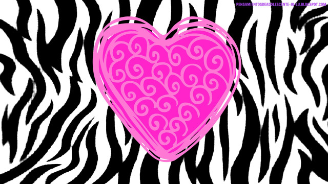 Pink heart zebra print border free wallpaper - medium preview image