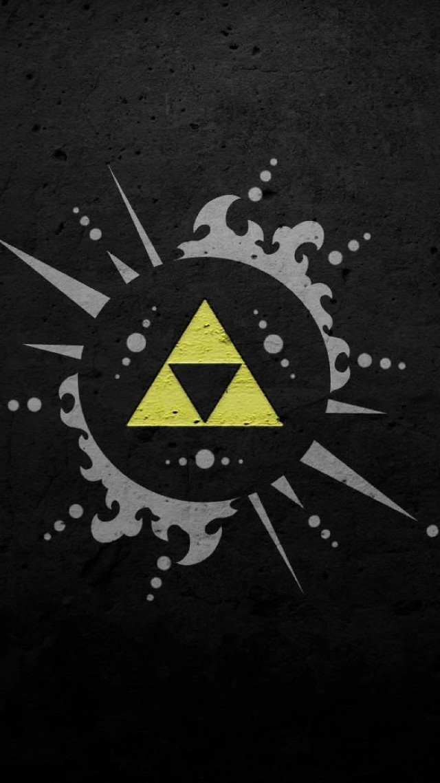 Black background yellow triangle paint free wallpaper - medium preview image