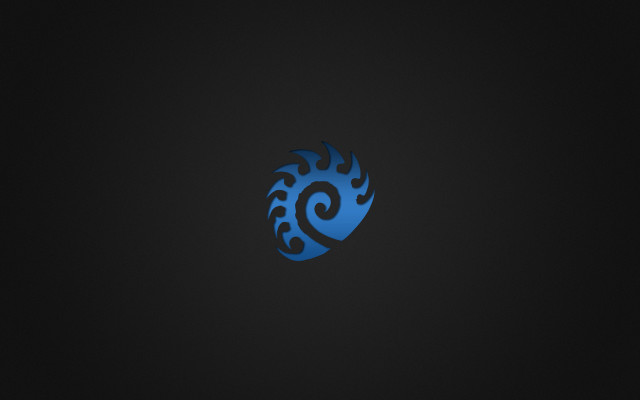 Blue logo black background swirl free wallpaper - medium preview image