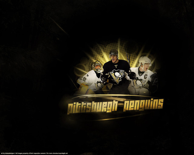 Pittsburgh penguins hockey team dark free wallpaper - medium preview image