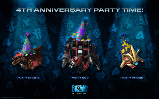 Party hats blue black background free wallpaper - medium preview image