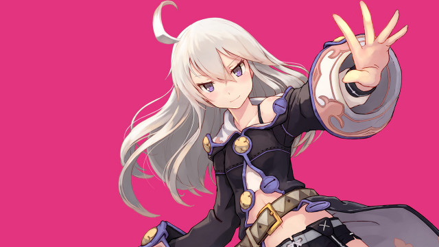 Woman black outfit pink object free wallpaper - medium preview image
