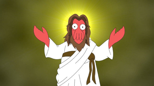 Cartoon jesus arms outstretched eyes free wallpaper - medium preview image