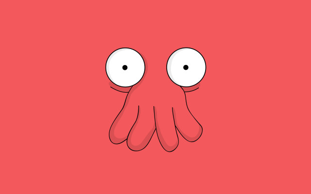 Red octopus two eyes nose free wallpaper - medium preview image