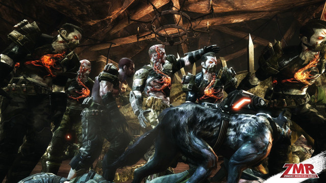 Zombies dark room dog man free wallpaper - medium preview image