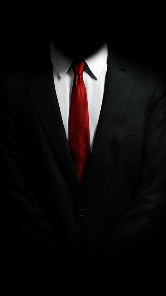 Man suit red tie dark free wallpaper - medium preview image