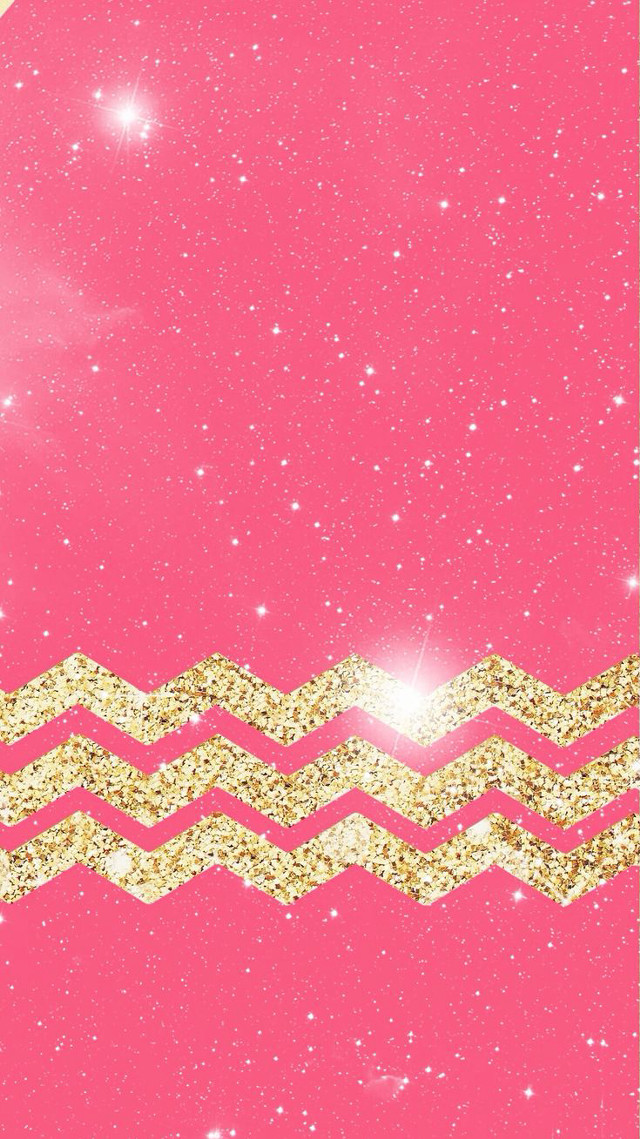 Pink gold glitter waves starry free wallpaper - medium preview image