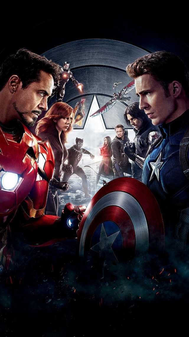 Avengers group black background star free wallpaper - medium preview image
