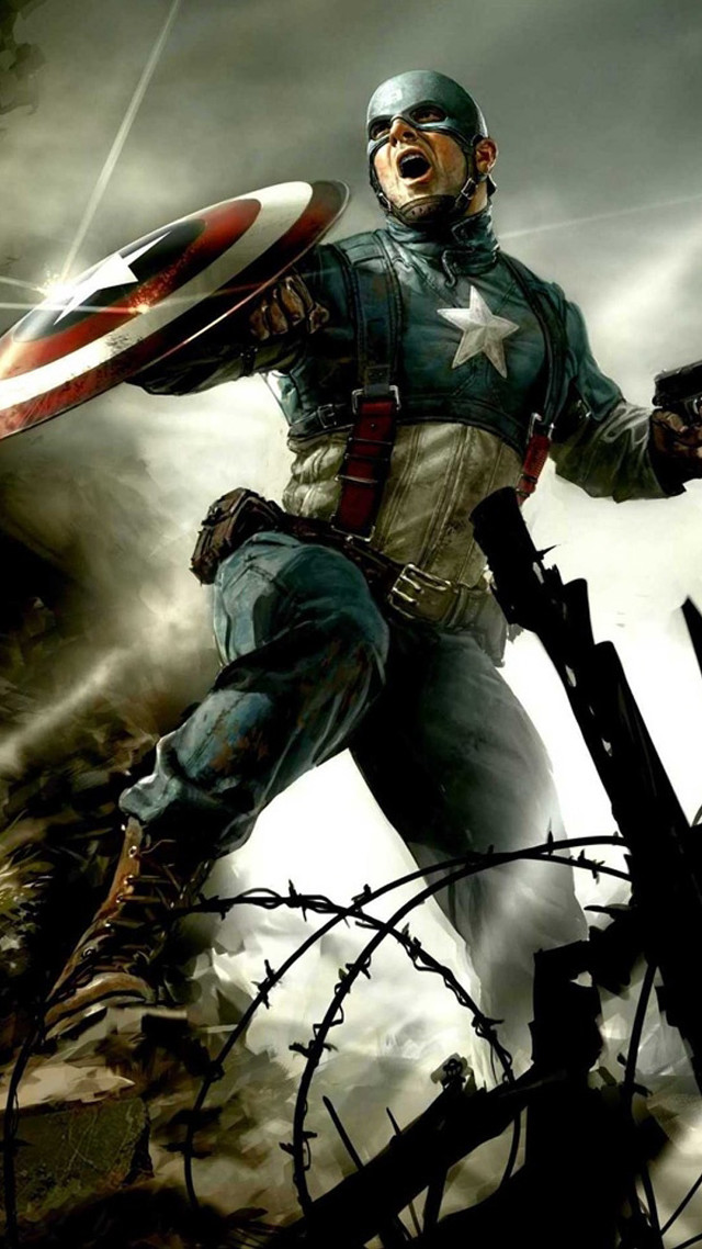 Captain america military shield gun free wallpaper - medium preview image