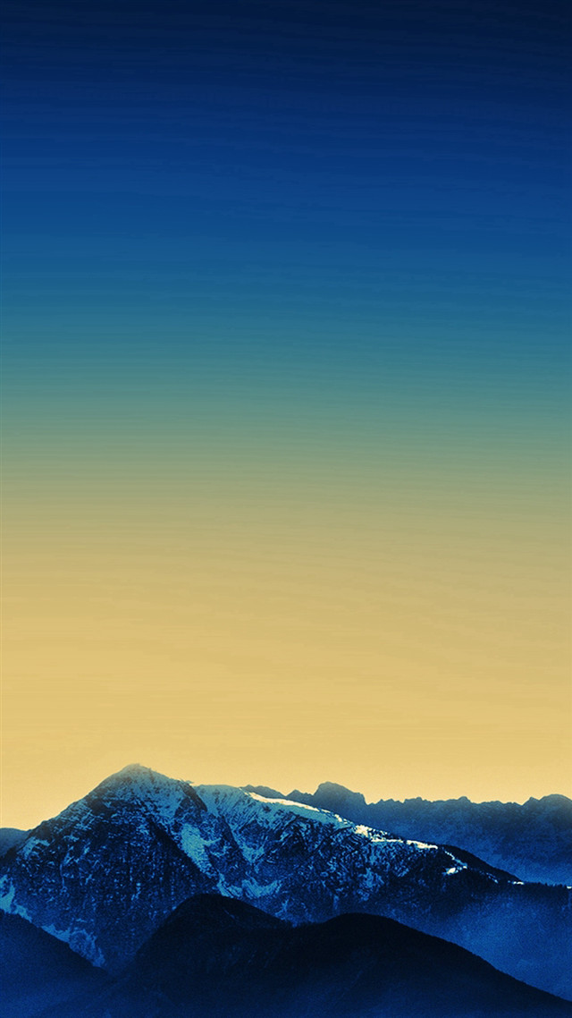 Mountain range yellow sky blue free wallpaper - medium preview image
