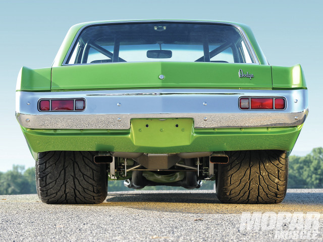 Green car parked road rear free wallpaper - medium preview image