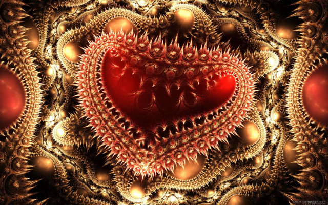 Heart ornaments gothic microscopic lovecraftian free wallpaper - medium preview image