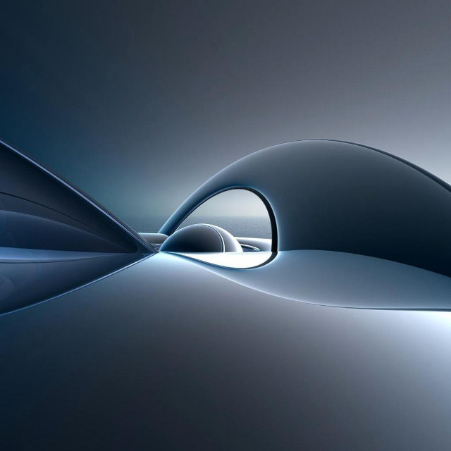 Blue abstract background curved light free wallpaper - medium preview image