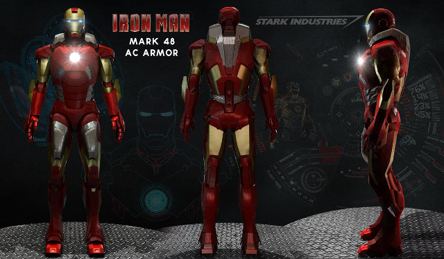 Iron man armors dark red free wallpaper - medium preview image