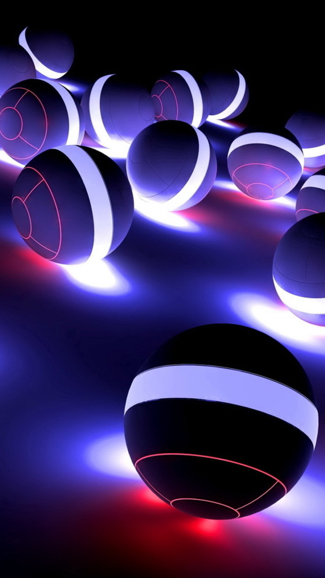 Group balls lights black background free wallpaper - medium preview image