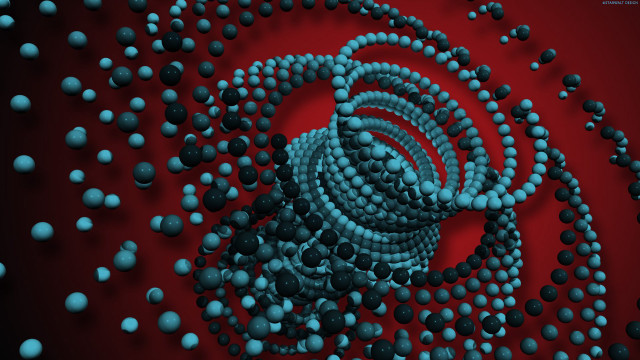 Spiral balls red black blue free wallpaper - medium preview image