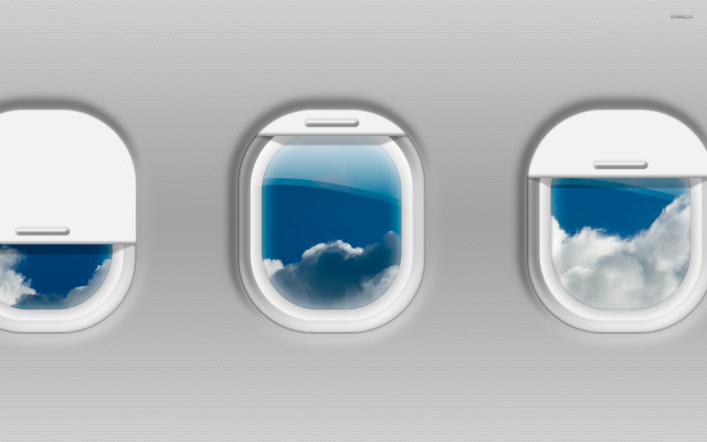 Three windows clouds sky viewing free wallpaper - medium preview image