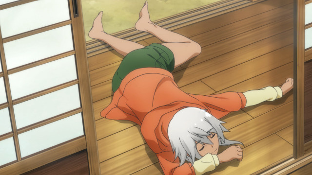 Man laying floor room wooden free wallpaper - medium preview image