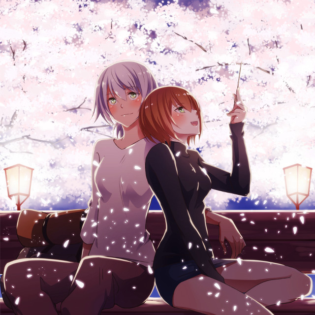 Women bench snow tree lamppost free wallpaper - medium preview image