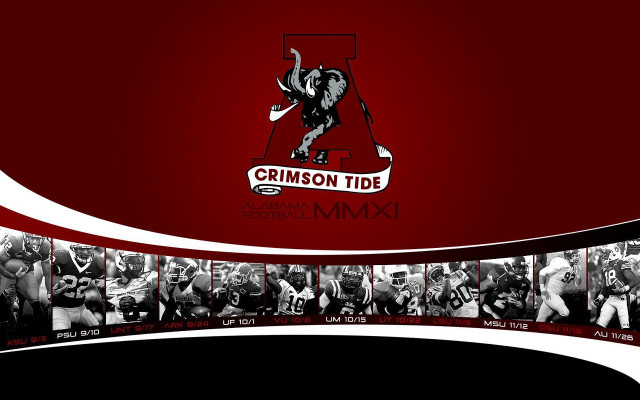 Crimson football team mascot collage #2 free wallpaper - medium preview image