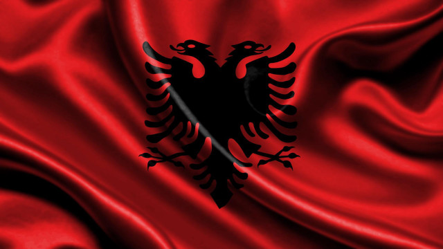 Black eagle red background black free wallpaper - medium preview image