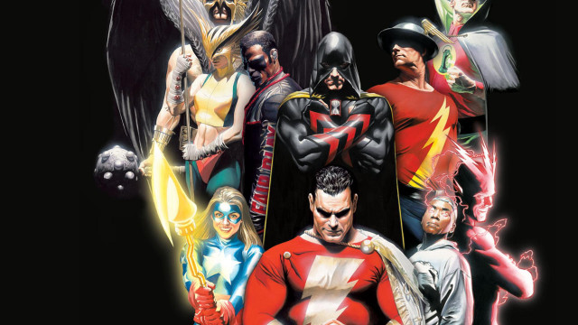 Superheroes group arms crossed colorful free wallpaper - medium preview image