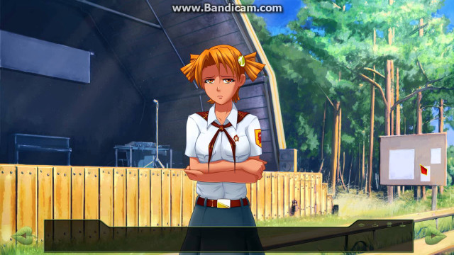 Girl uniform fence building flag free wallpaper - medium preview image