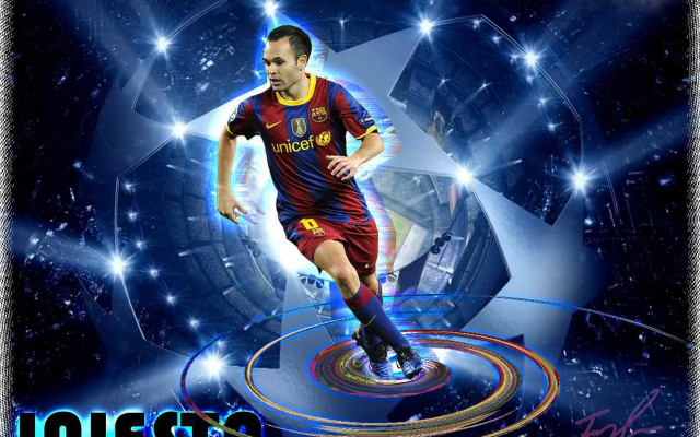 Man soccer uniform running blue free wallpaper - medium preview image