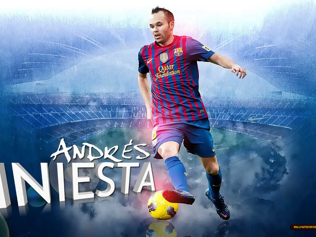 Man kicking soccerball blue red free wallpaper - medium preview image