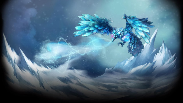 Blue bird flying mountain snow free wallpaper - medium preview image