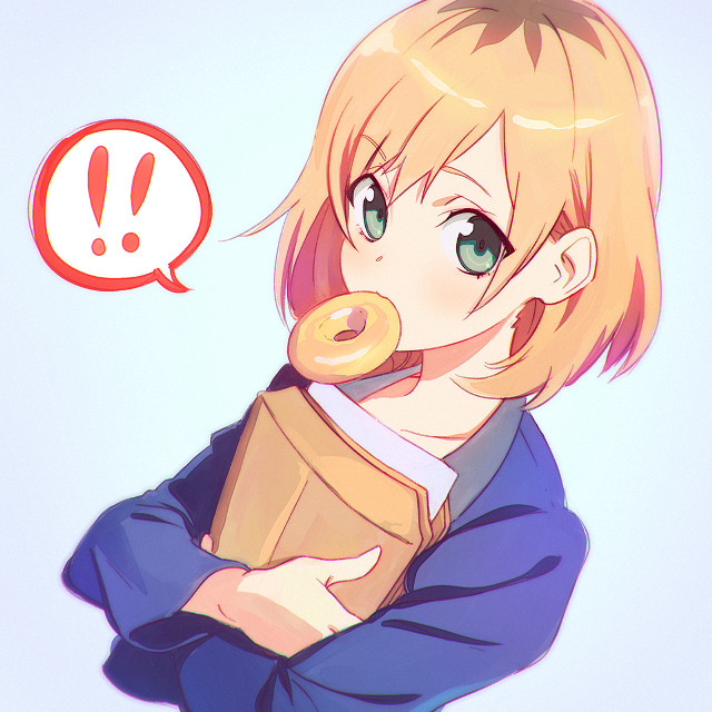 Woman donut mouth speech bubble free wallpaper - medium preview image