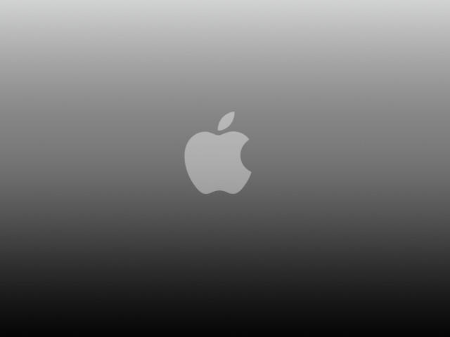 Apple logo black white gray #2 free wallpaper - medium preview image