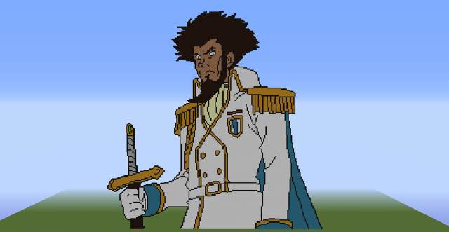 Dark skinned military man pixel free wallpaper - medium preview image