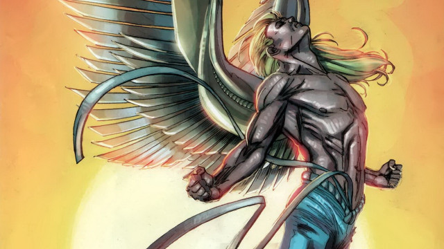 Man wings sword ring neck free wallpaper - medium preview image
