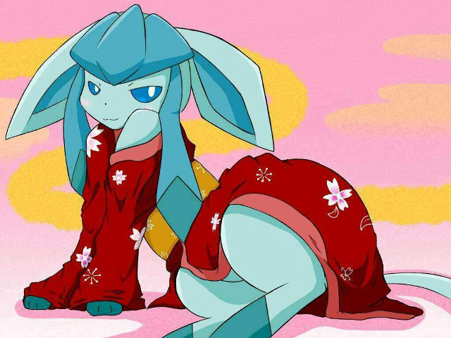 Blue haired red dress sitting free wallpaper - medium preview image