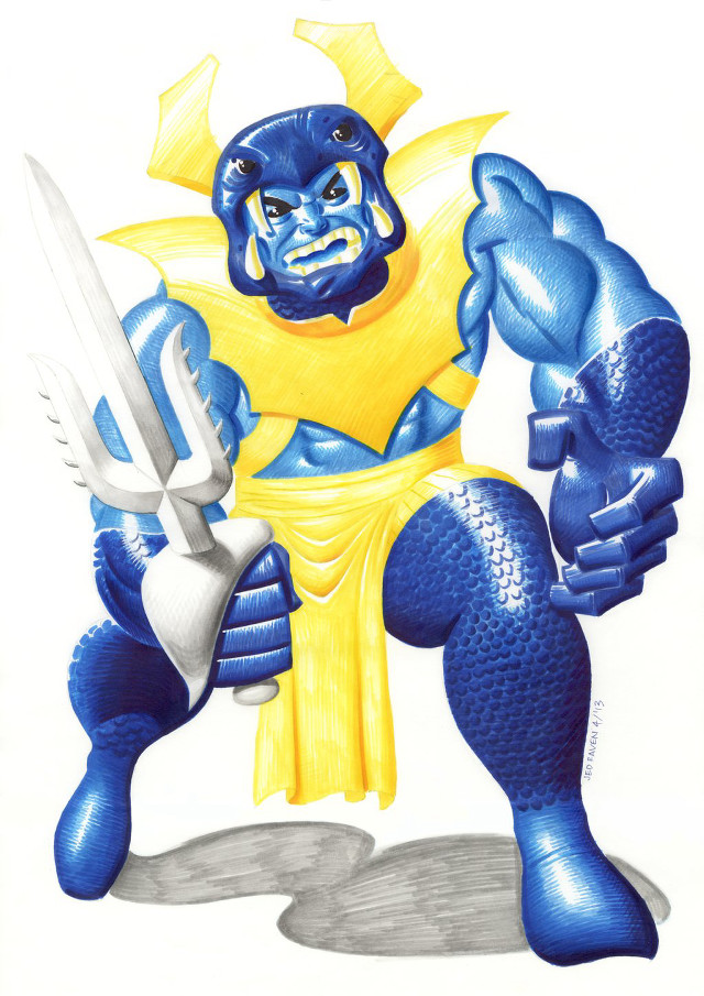 Blue man sword yellow star free wallpaper - medium preview image