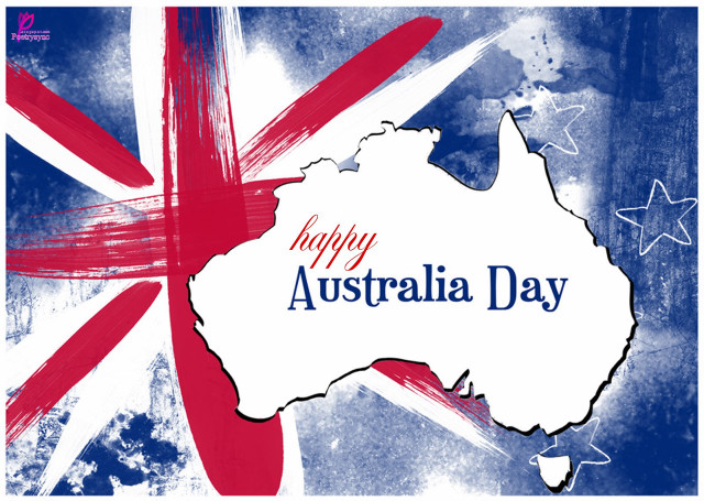 Happy australia day map flag free wallpaper - medium preview image