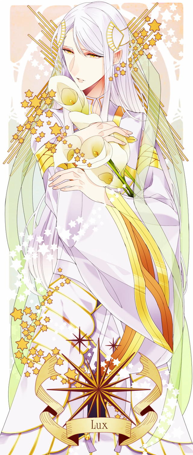Woman white dress holding star free wallpaper - medium preview image