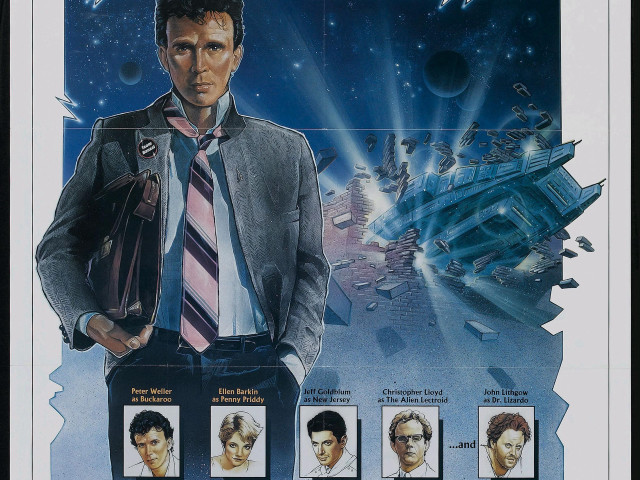 Man suit tie spaceship poster free wallpaper - medium preview image