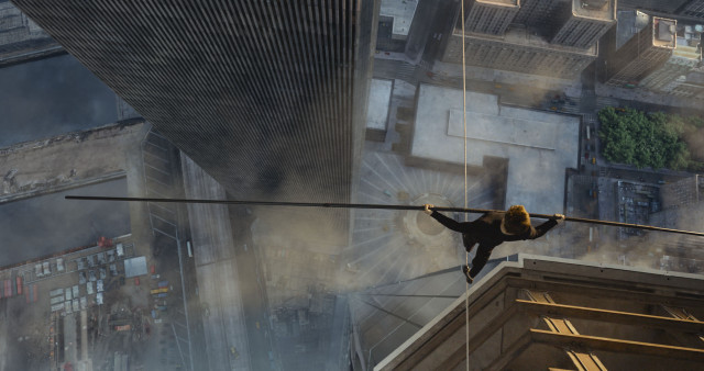 Man hanging high wire city free wallpaper for desktop - medium preview image