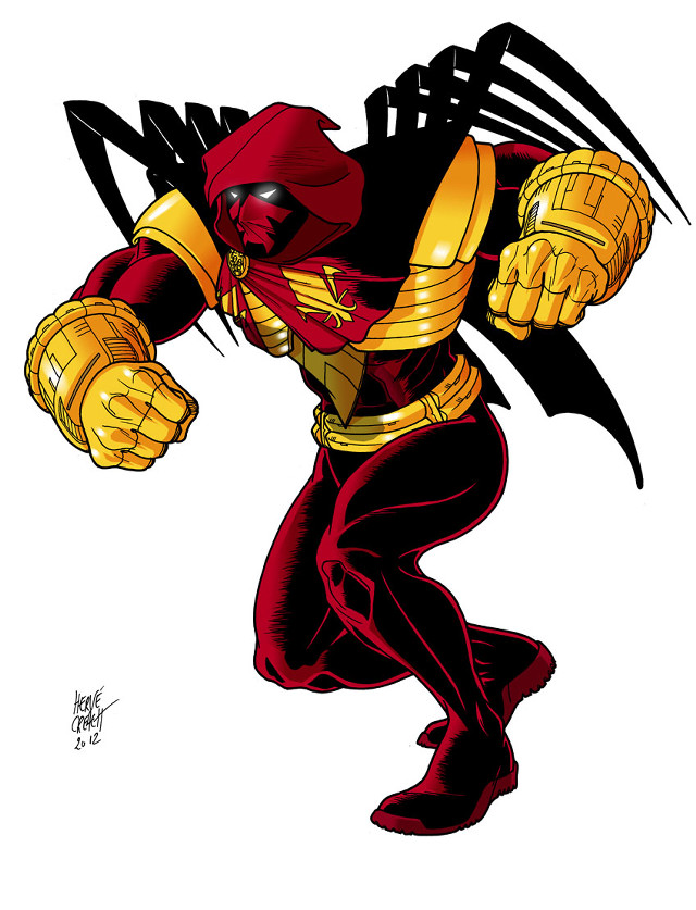 Man red gold cape horns free wallpaper - medium preview image