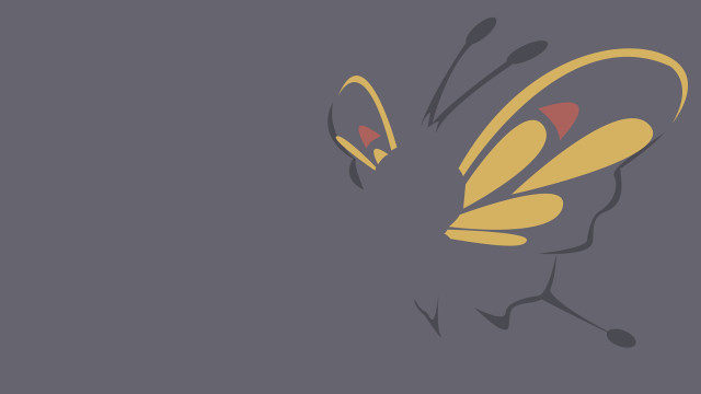 Yellow gray butterfly red eyes free wallpaper - medium preview image