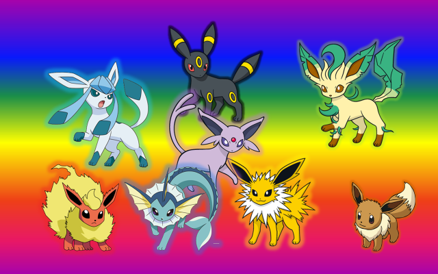 Pokemon rainbow background group colorful free wallpaper - medium preview image