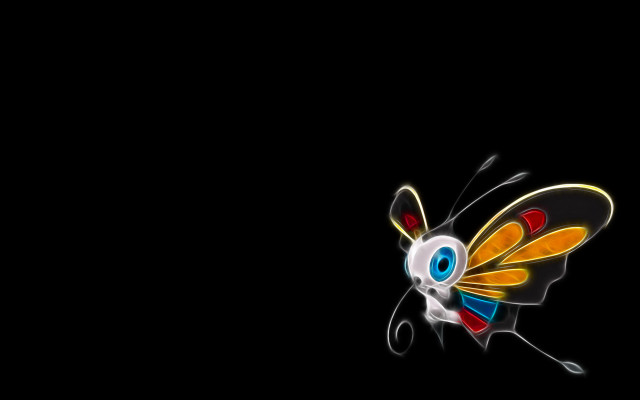 Colorful butterfly black background red free wallpaper - medium preview image