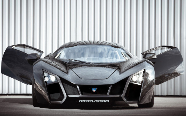 Black sports car metal wall free wallpaper - medium preview image